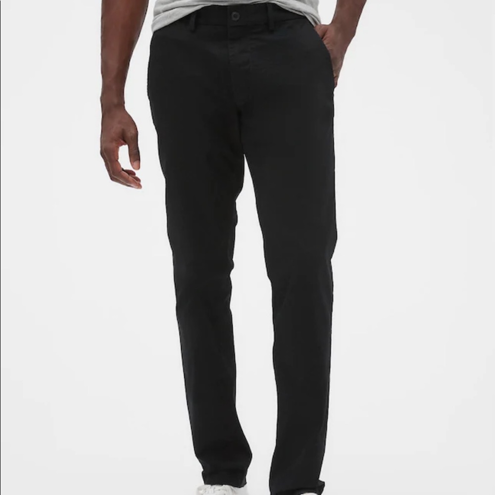 Gap Black Khaki Pants Slim 29x30